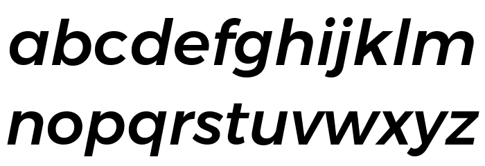 Gontserrat Medium Italic Font LOWERCASE