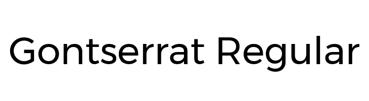Gontserrat Regular  フリーフォントのダウンロード