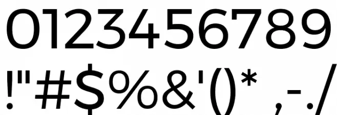 Gontserrat Regular Font OTHER CHARS