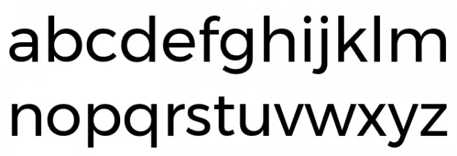Gontserrat Regular フォント 小文字