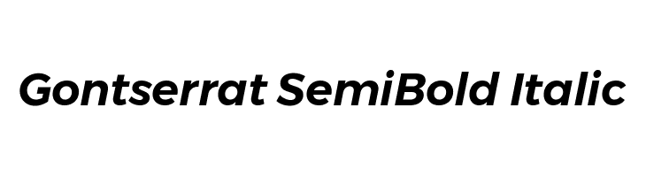 Gontserrat SemiBold Italic  لخطوط تنزيل