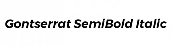 Gontserrat SemiBold Italic  Free Fonts Download