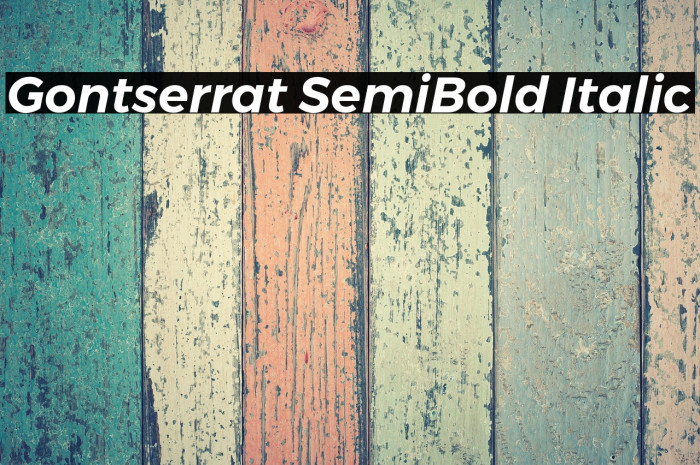 Gontserrat SemiBold Italic Example 2