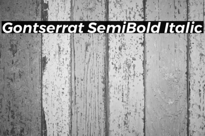 Gontserrat SemiBold Italic Font examples