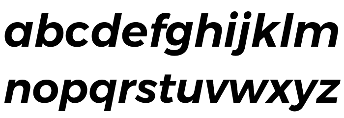 Gontserrat SemiBold Italic Font LOWERCASE