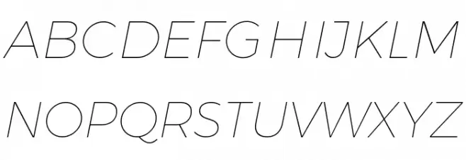Gontserrat Thin Italic Fonte MAIÚSCULAS