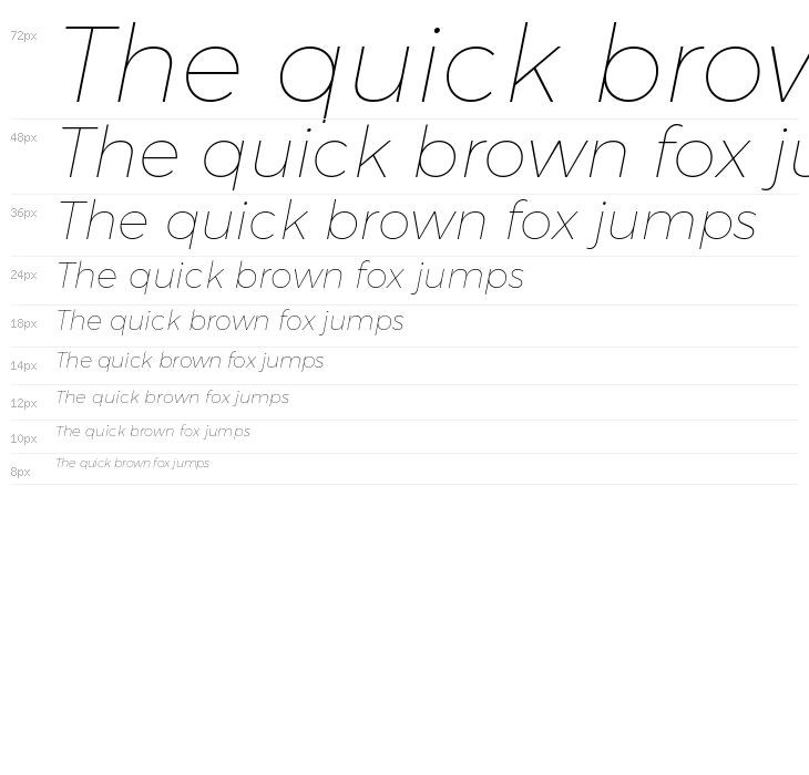 Gontserrat Thin Italic Waterfall