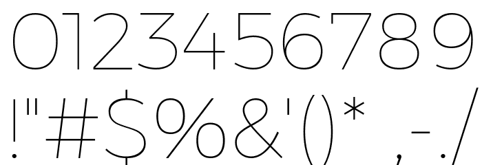 Gontserrat Thin Font OTHER CHARS