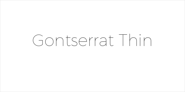 Gontserrat Thin Logo