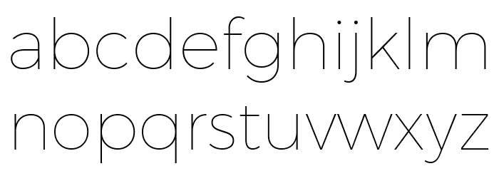 Gontserrat Thin Font LOWERCASE