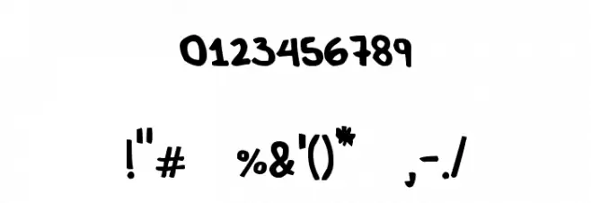 Gonza! Font OTHER CHARS