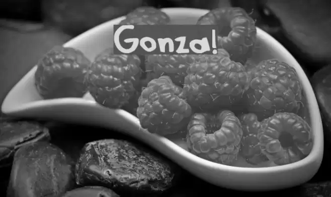 Gonza! Font examples