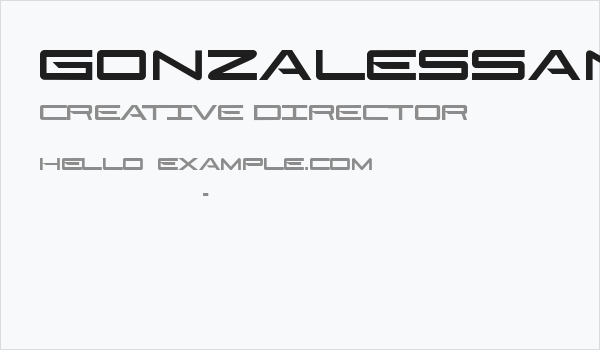 GonzalesSans Business Card