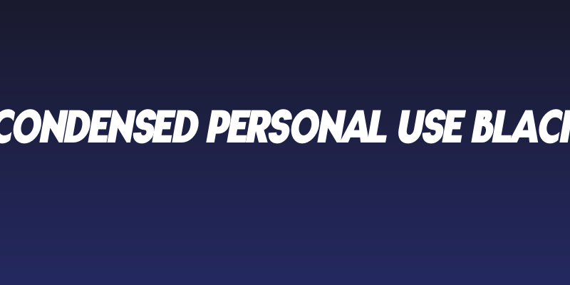 Gonzi Condensed PERSONAL USE Black Italic Social Header