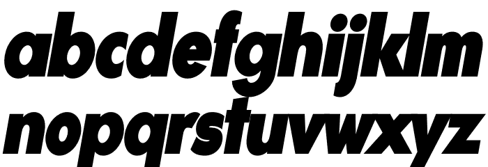 Gonzi Condensed PERSONAL USE Black Italic Font LOWERCASE