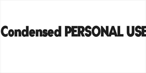 Gonzi Condensed PERSONAL USE Black Logo