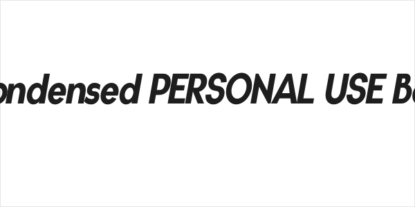 Gonzi Condensed PERSONAL USE Bold Italic Logo