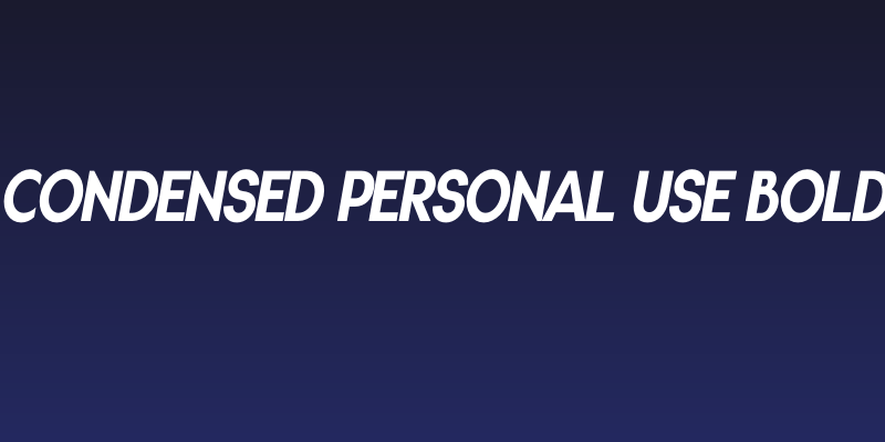 Gonzi Condensed PERSONAL USE Bold Italic Social Header