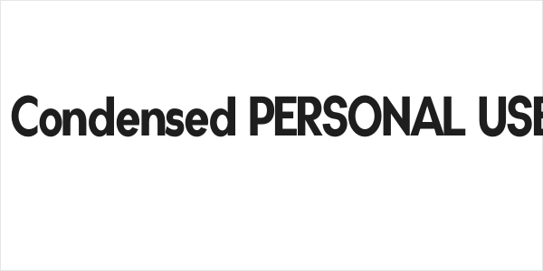 Gonzi Condensed PERSONAL USE Bold Logo