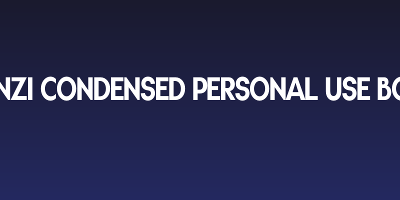 Gonzi Condensed PERSONAL USE Bold Social Header