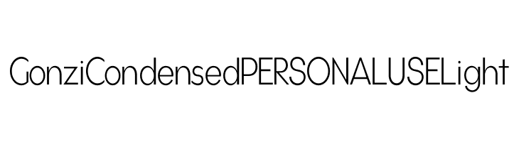 Gonzi Condensed PERSONAL USE Light  font caratteri gratis