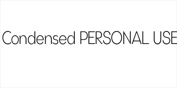 Gonzi Condensed PERSONAL USE Light Logo
