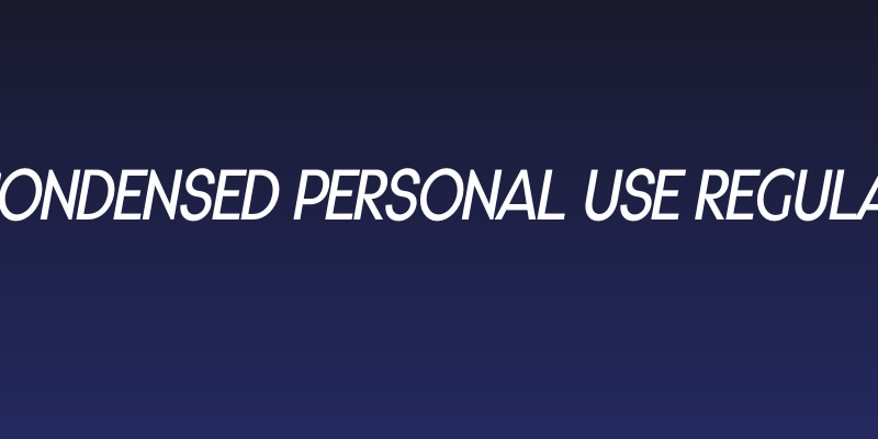 Gonzi Condensed PERSONAL USE Regular Italic Social Header