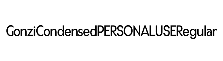 Gonzi Condensed PERSONAL USE Regular  لخطوط تنزيل
