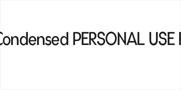 Gonzi Condensed PERSONAL USE Regular Logo
