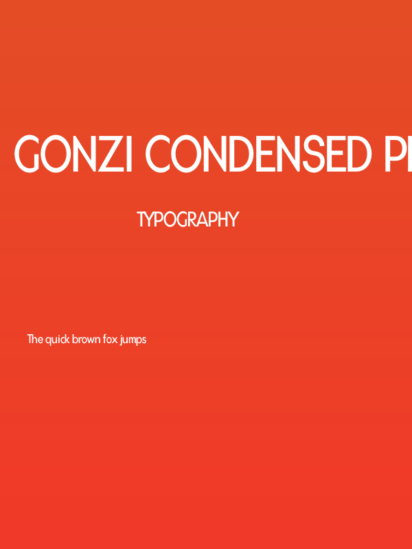 Gonzi Condensed PERSONAL USE Regular Poster