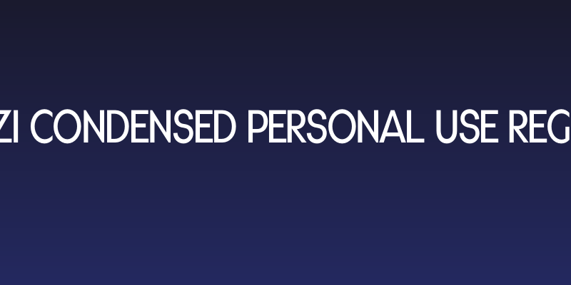 Gonzi Condensed PERSONAL USE Regular Social Header