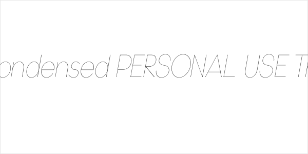 Gonzi Condensed PERSONAL USE Thin Italic Logo