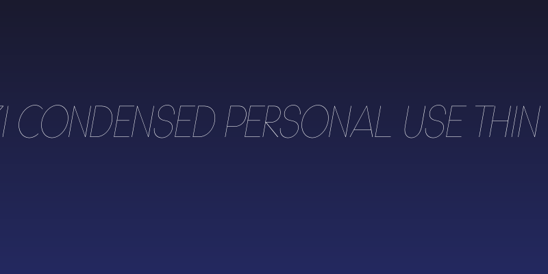 Gonzi Condensed PERSONAL USE Thin Italic Social Header