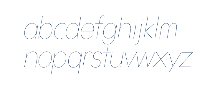 Gonzi Condensed PERSONAL USE Thin Italic Lowercase