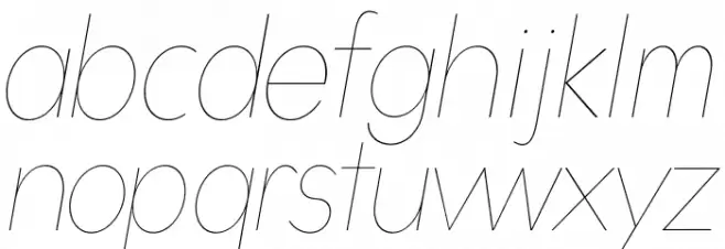 Gonzi Condensed PERSONAL USE Thin Italic फ़ॉन्ट लोअरकेस