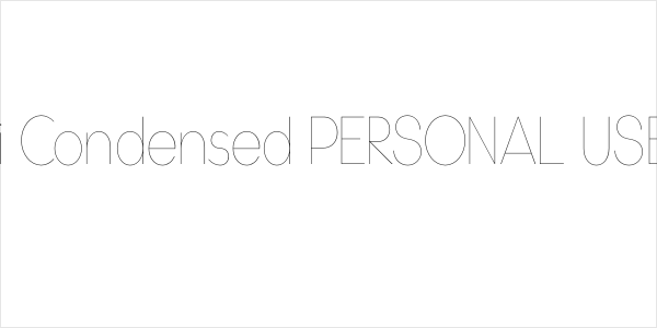 Gonzi Condensed PERSONAL USE Thin Logo
