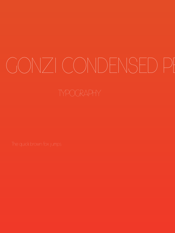 Gonzi Condensed PERSONAL USE Thin Poster