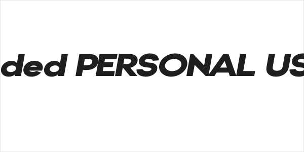 Gonzi Expanded PERSONAL USE Black Italic Logo