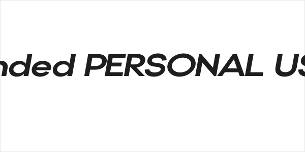 Gonzi Expanded PERSONAL USE Bold Italic Logo