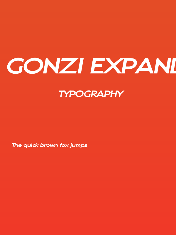 Gonzi Expanded PERSONAL USE Bold Italic Poster