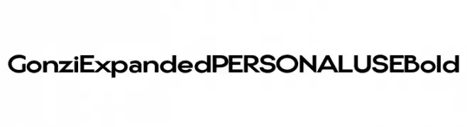 Gonzi Expanded PERSONAL USE Bold  Fuentes Gratis Descargar
