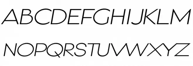 Gonzi Expanded PERSONAL USE Light Italic Schriftart Groß