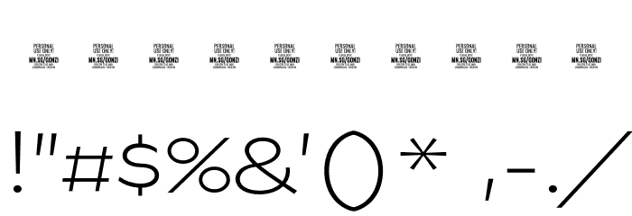 Gonzi Expanded PERSONAL USE Light Font OTHER CHARS