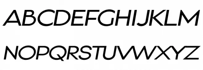 Gonzi Expanded PERSONAL USE Regular Italic Шрифта ВЕРХНИЙ