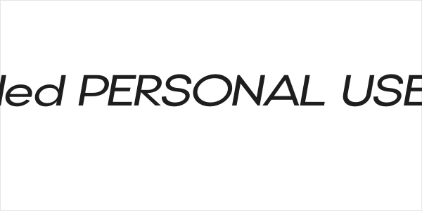Gonzi Expanded PERSONAL USE Regular Italic Logo