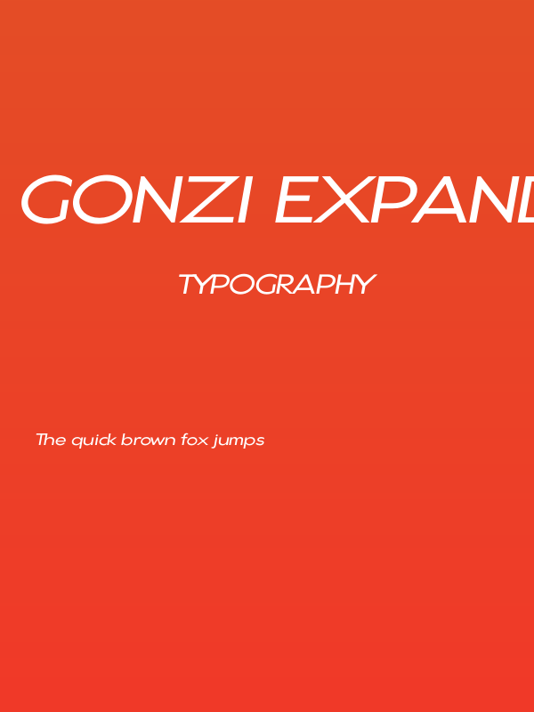 Gonzi Expanded PERSONAL USE Regular Italic Poster