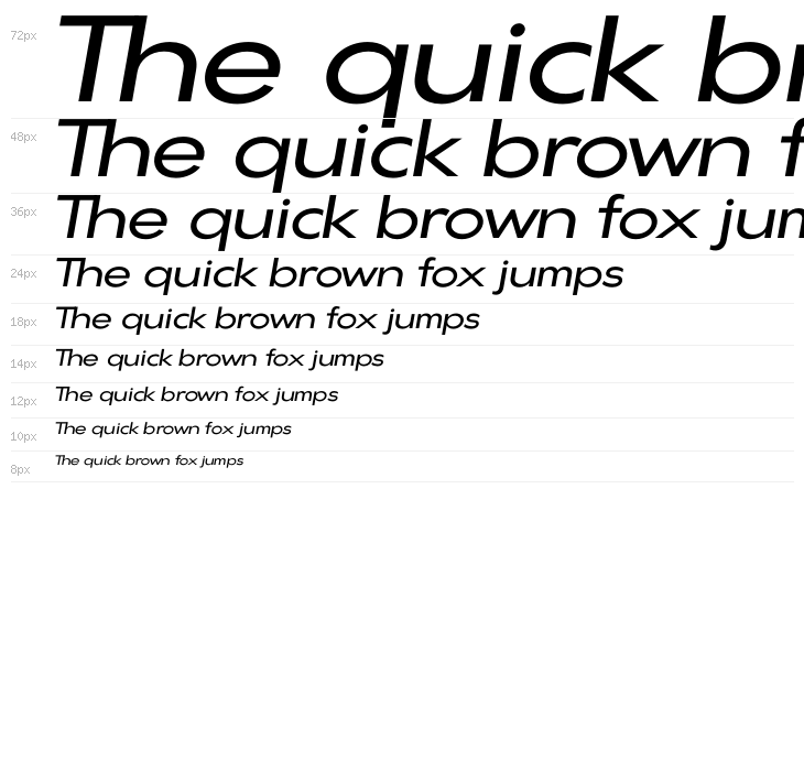 Gonzi Expanded PERSONAL USE Regular Italic Waterfall