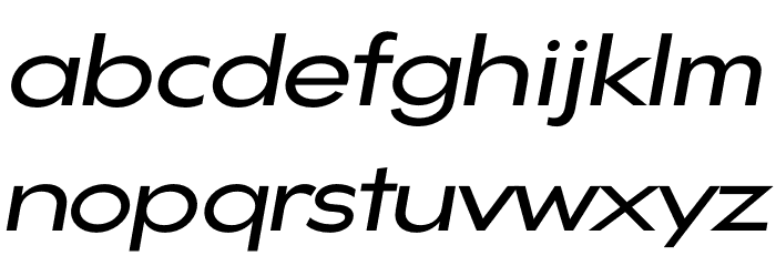 Gonzi Expanded PERSONAL USE Regular Italic Schriftart Kleinbuchstaben