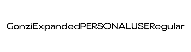 Gonzi Expanded PERSONAL USE Regular  Frei Schriftart Herunterladen