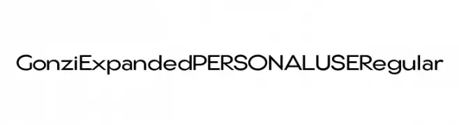 Gonzi Expanded PERSONAL USE Regular  Fuentes Gratis Descargar